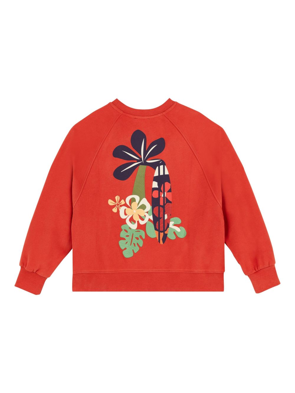 Vilebrequin Kids Tropical Surf organic-cotton sweatshirt - Rood