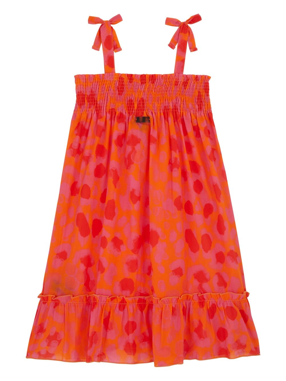 Vilebrequin Kids New Leopard organic-cotton dress - Oranje