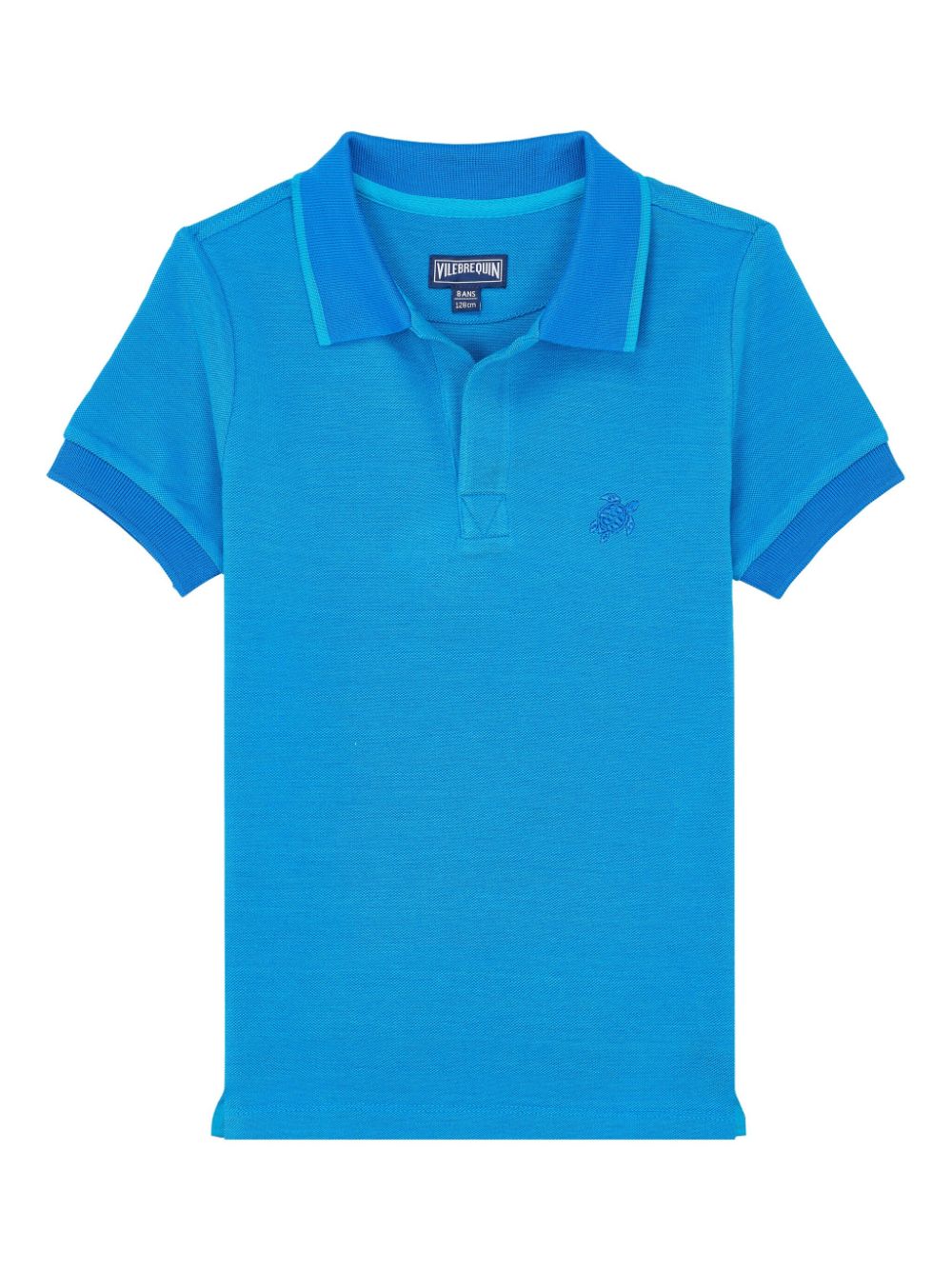 Vilebrequin Kids logo-embroidered polo shirt - Blue