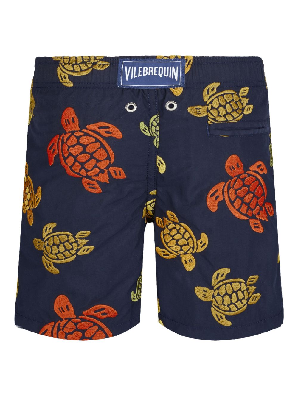 Vilebrequin Kids Ronde des Tortues zwembroek met print - Blauw