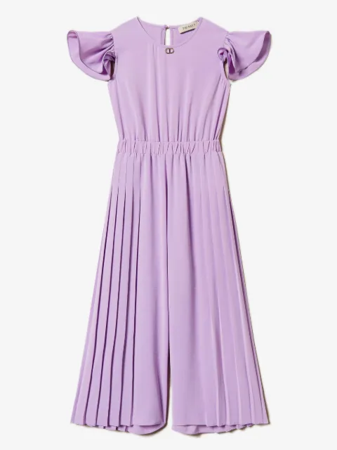 TWINSET Kids pleated crepe de chine jumpsuit