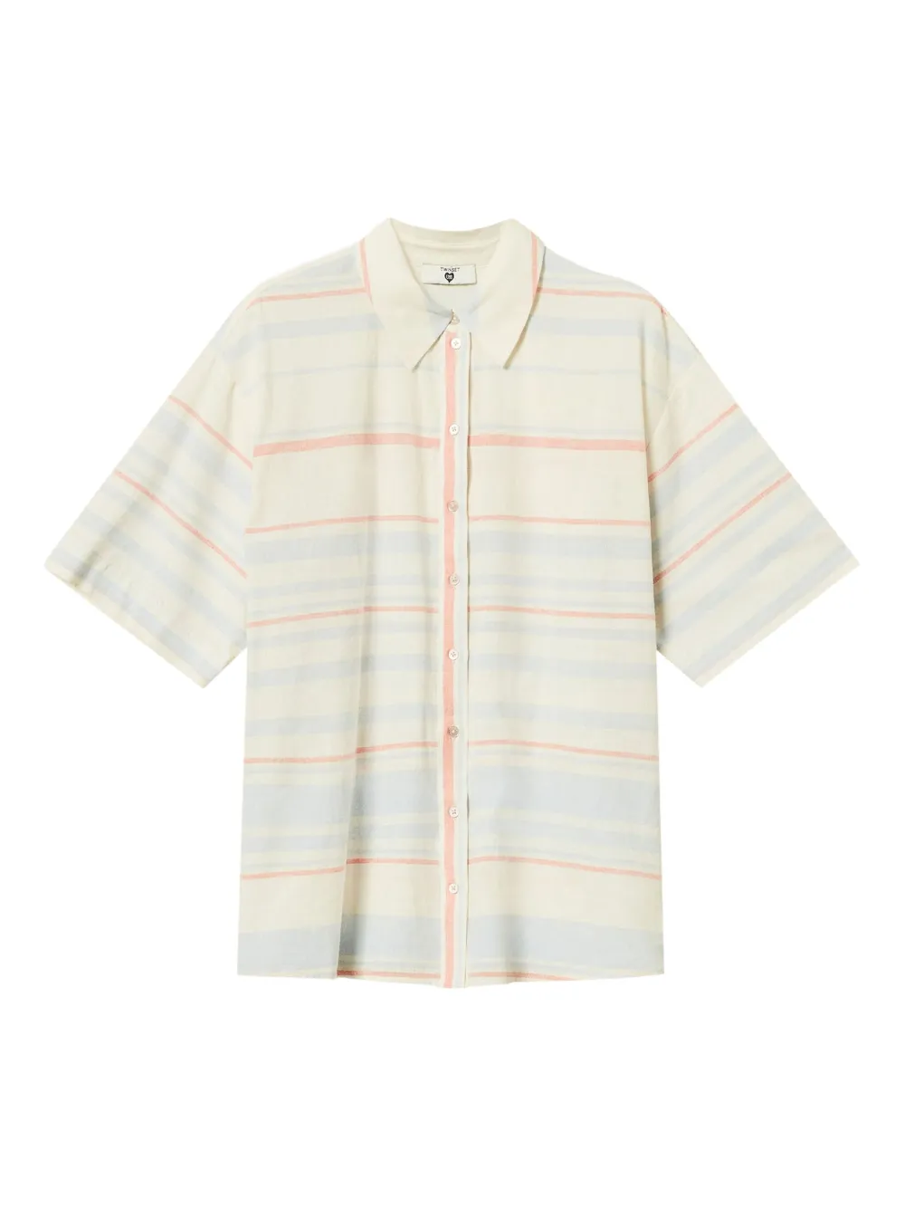 TWINSET Gestreepte blouse Beige