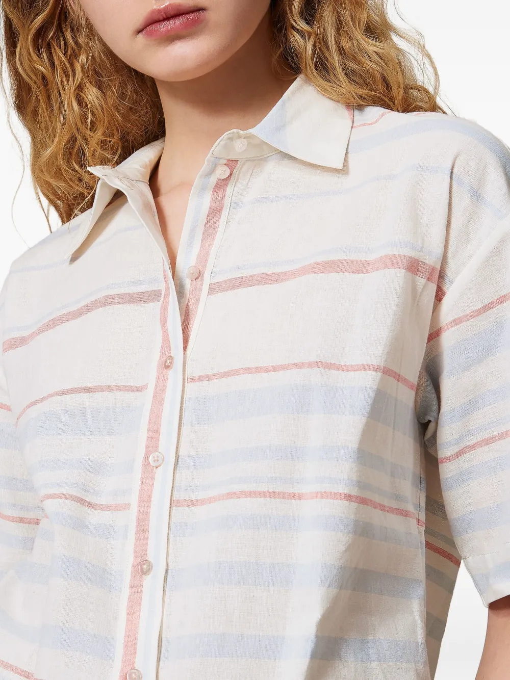 TWINSET Gestreepte blouse Beige
