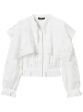 TWINSET linen-blend shirt - 00282 WHITE SNOW