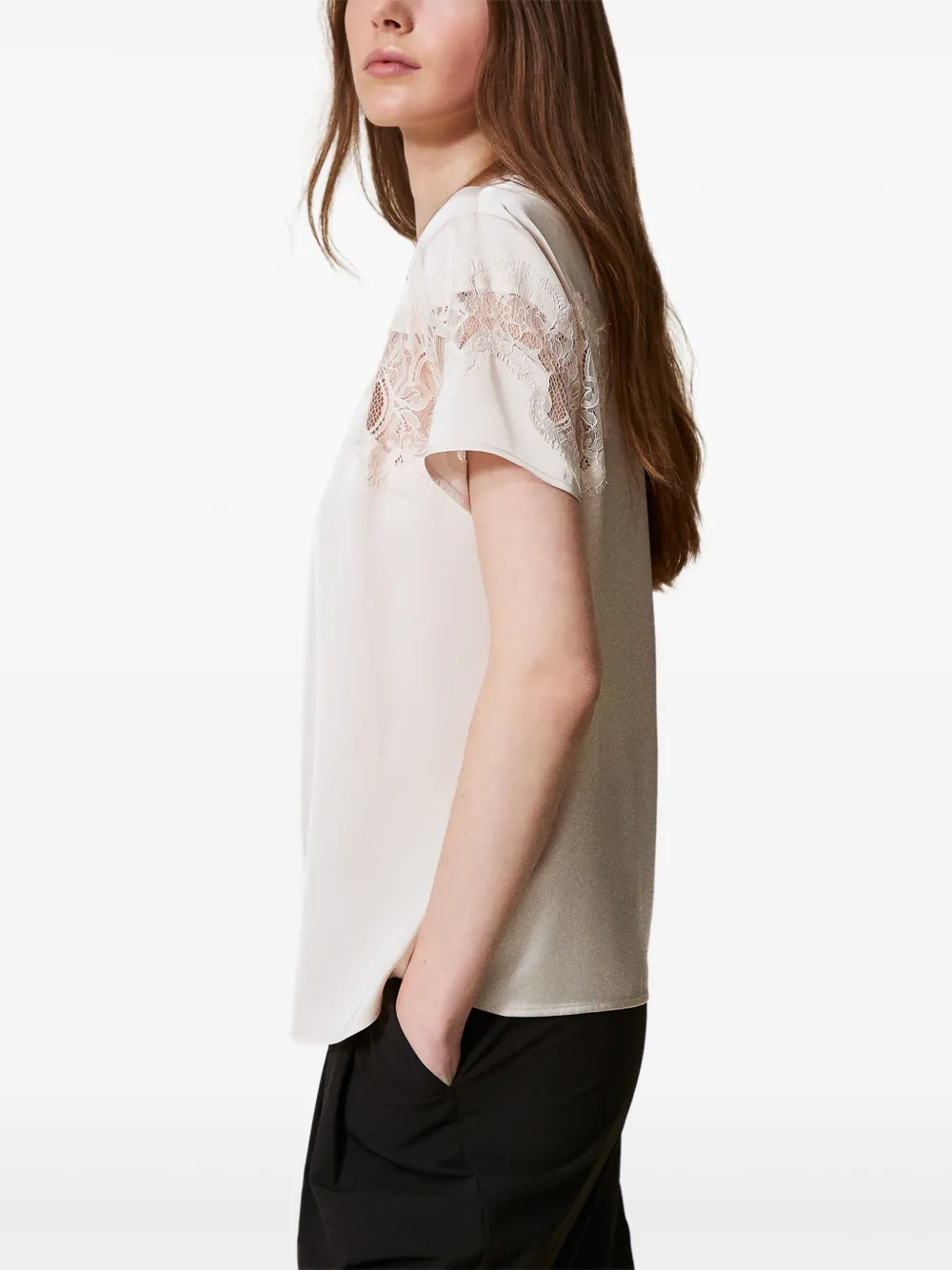 TWINSET Satijnen blouse Wit