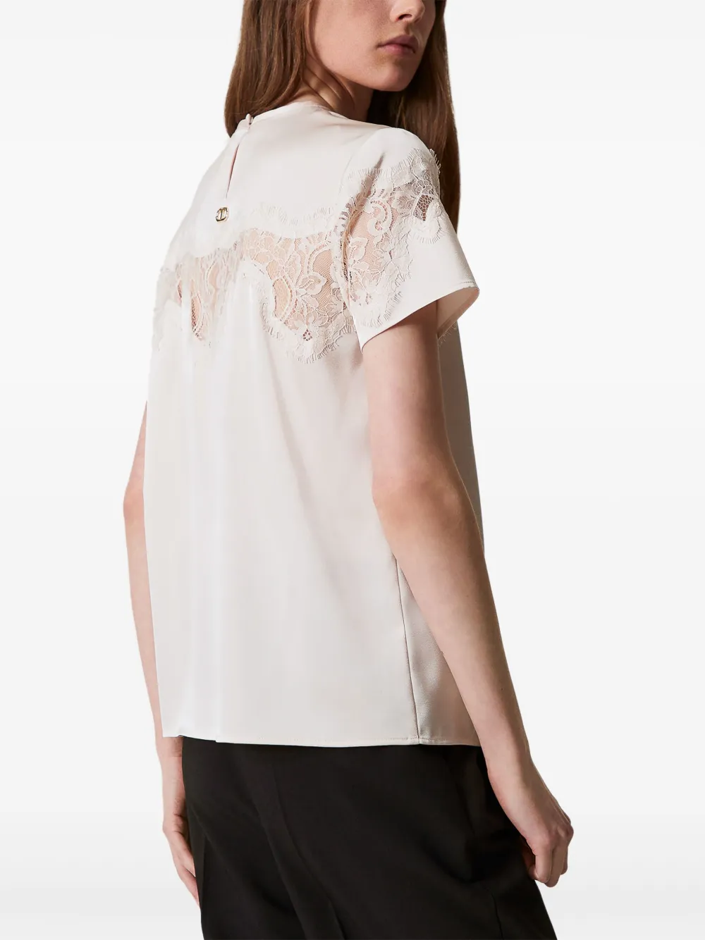 TWINSET Satijnen blouse Wit