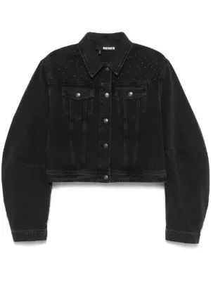 ジャケット Rotate Birger Christensen Black Single-Breasted Jacket With ROTATE BIRGER CHRISTENSEN Braided Cropped Bomber Jacket