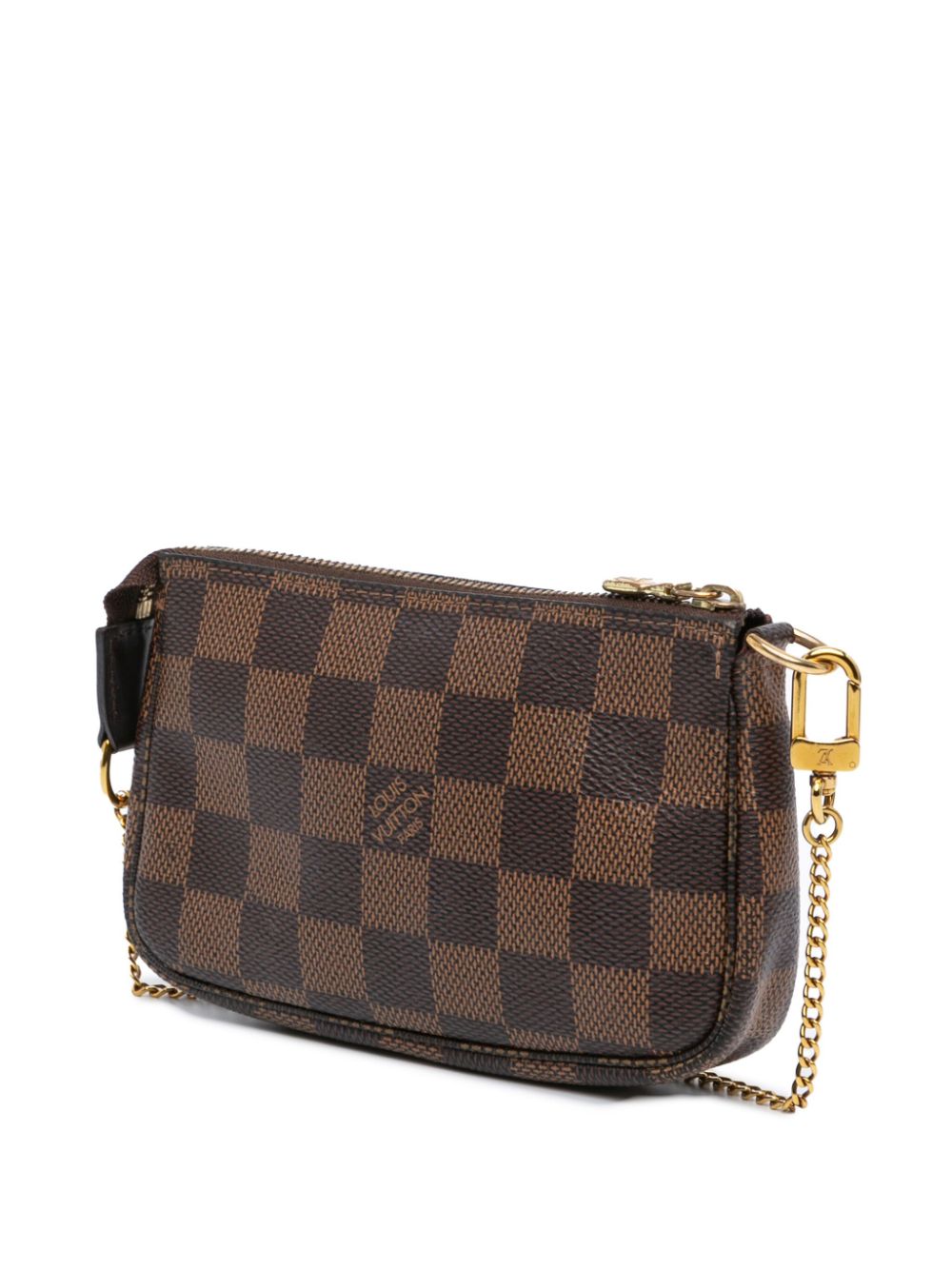 Louis Vuitton Pre-Owned 2021 Damier Ebene Mini Pochette Accessoires handbag - Bruin