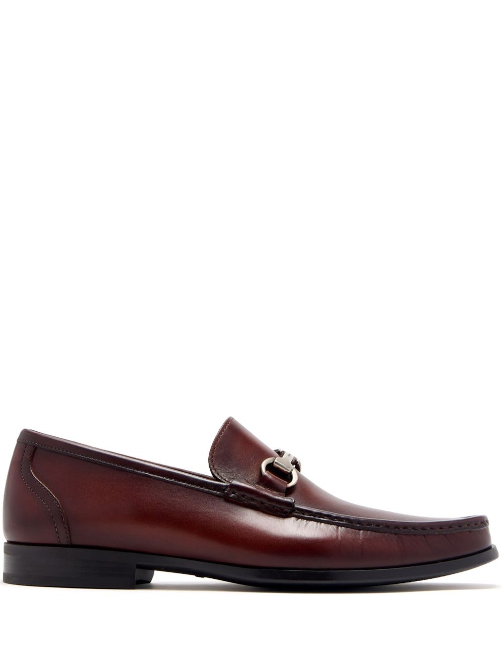 burnished-finish loafers