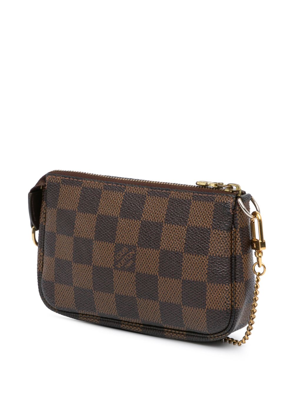 Louis Vuitton Pre-Owned 2015 Damier Ebene Mini Pochette Accessoires handbag - Bruin