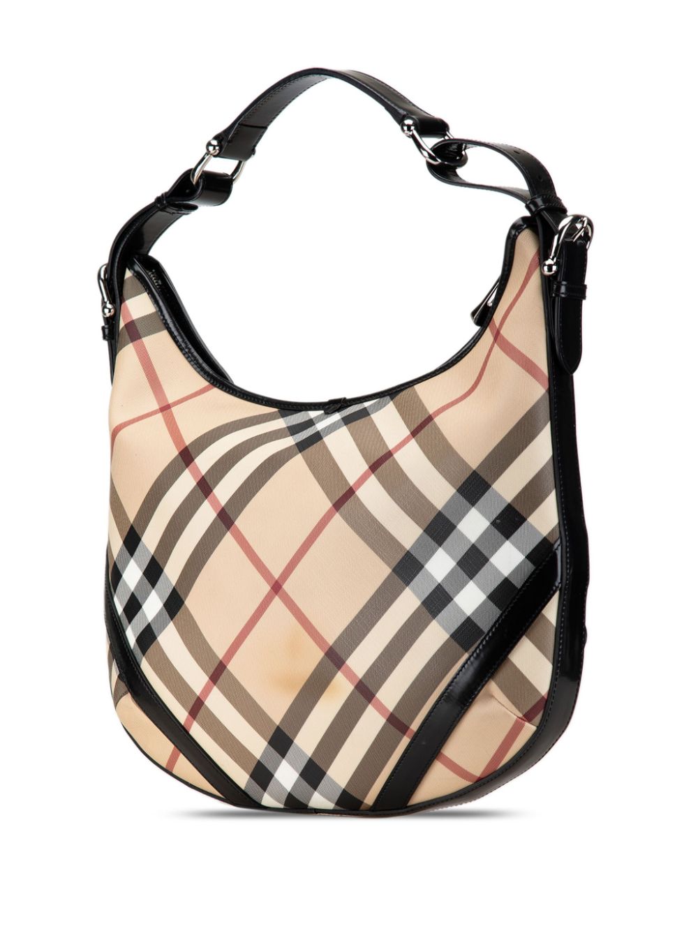 Burberry Pre-Owned 2000-2017 Supernova Check Coated Canvas hobo bag - Bruin