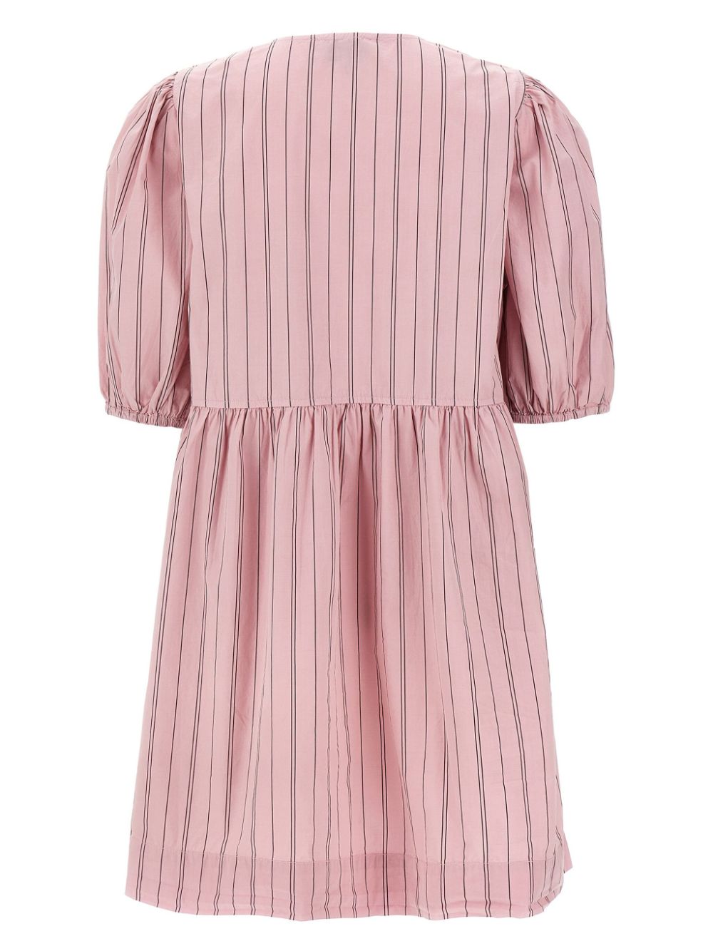 GANNI poplin bow dress - Roze