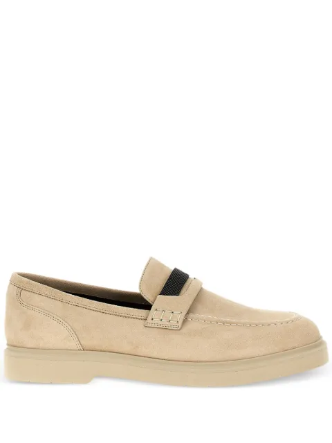 Brunello Cucinelli mocasines con detalle de cadena Monili