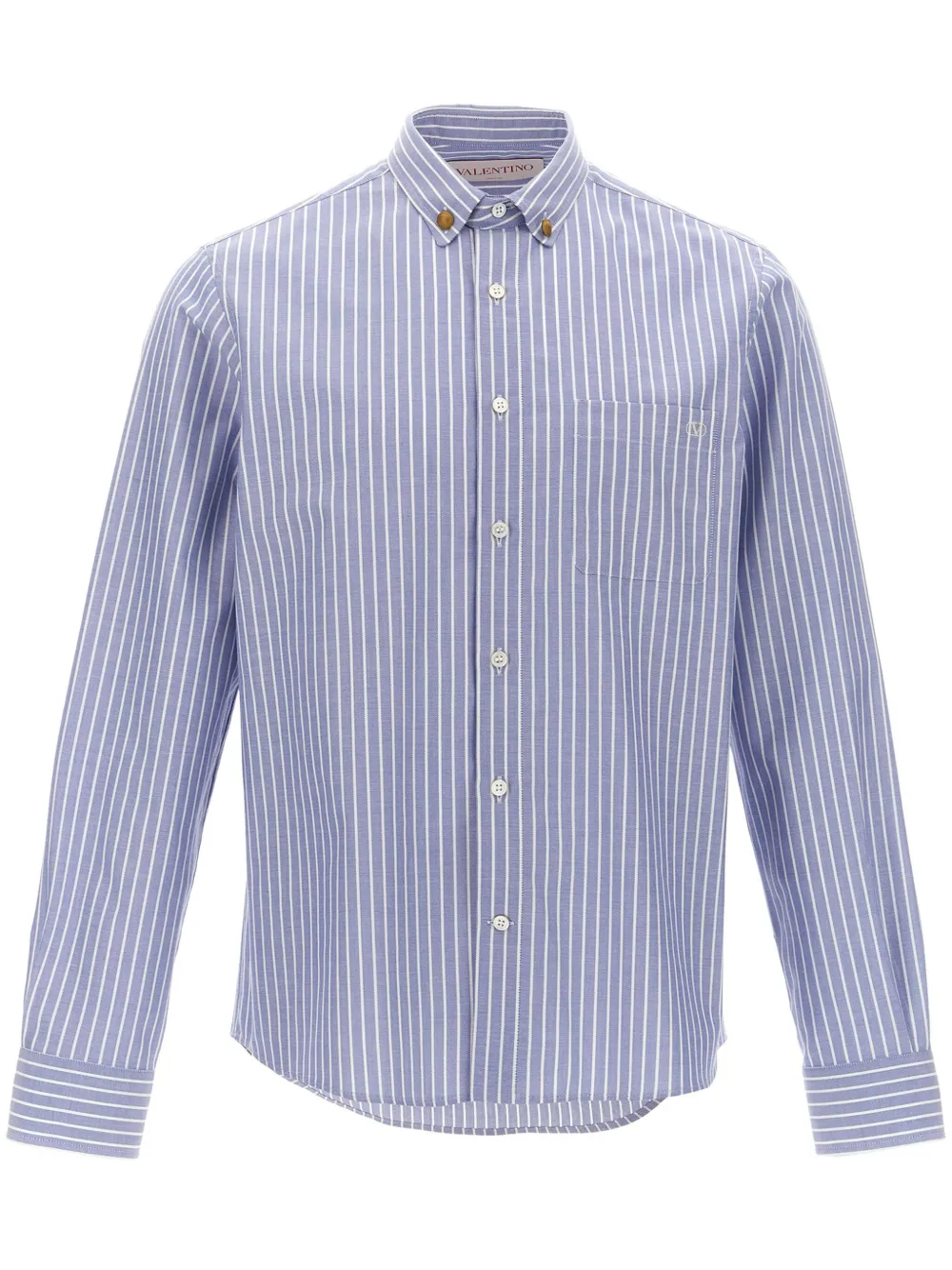 Valentino Garavani Gestreept overhemd Blauw