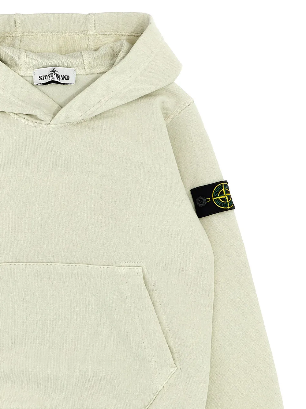 Stone Island Junior Hoodie met kompas badge Beige