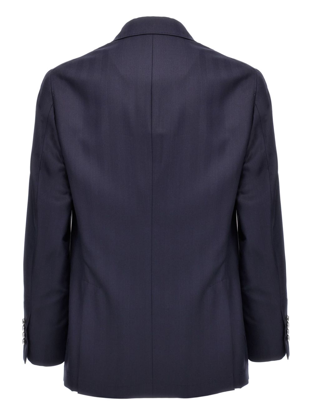 Brunello Cucinelli twill double-breasted blazer - Blauw