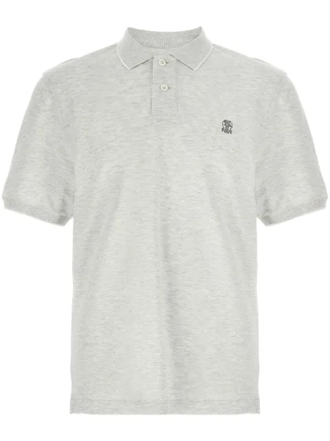 Brunello Cucinelli polo à col à logo