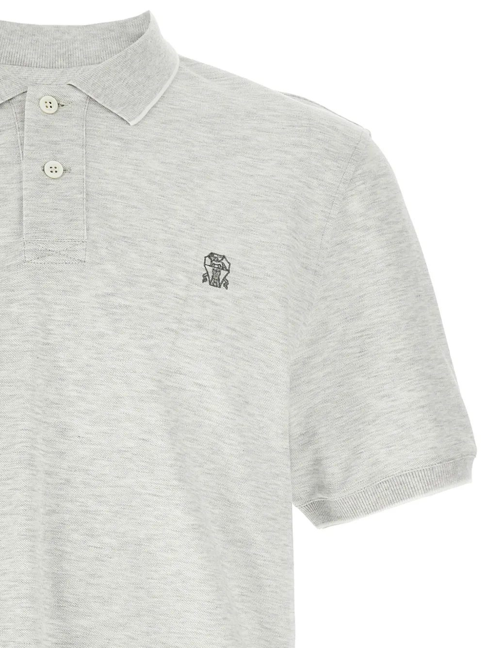 Brunello Cucinelli Piqué poloshirt Grijs