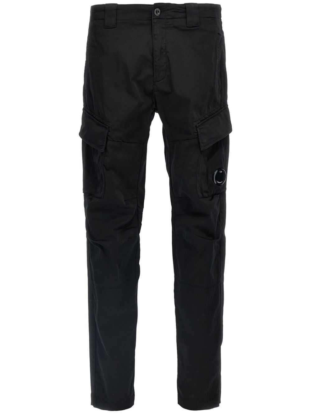 C.P. Company logo-patch cargo trousers - Black