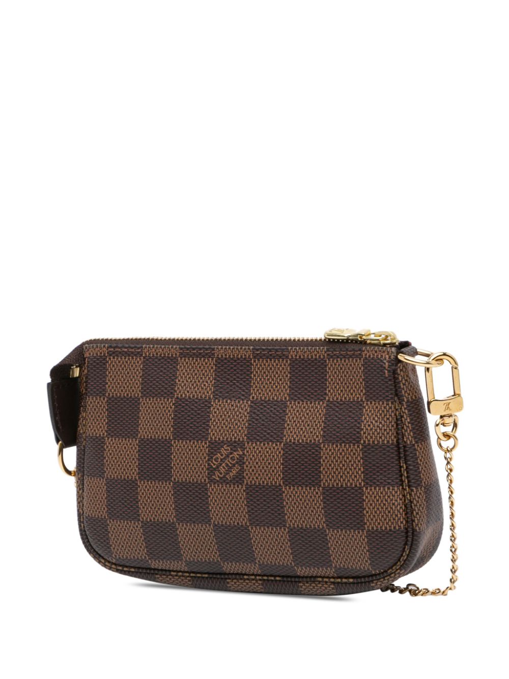 Louis Vuitton Pre-Owned 2020 Damier Ebene Mini Pochette Accessoires handbag - Bruin