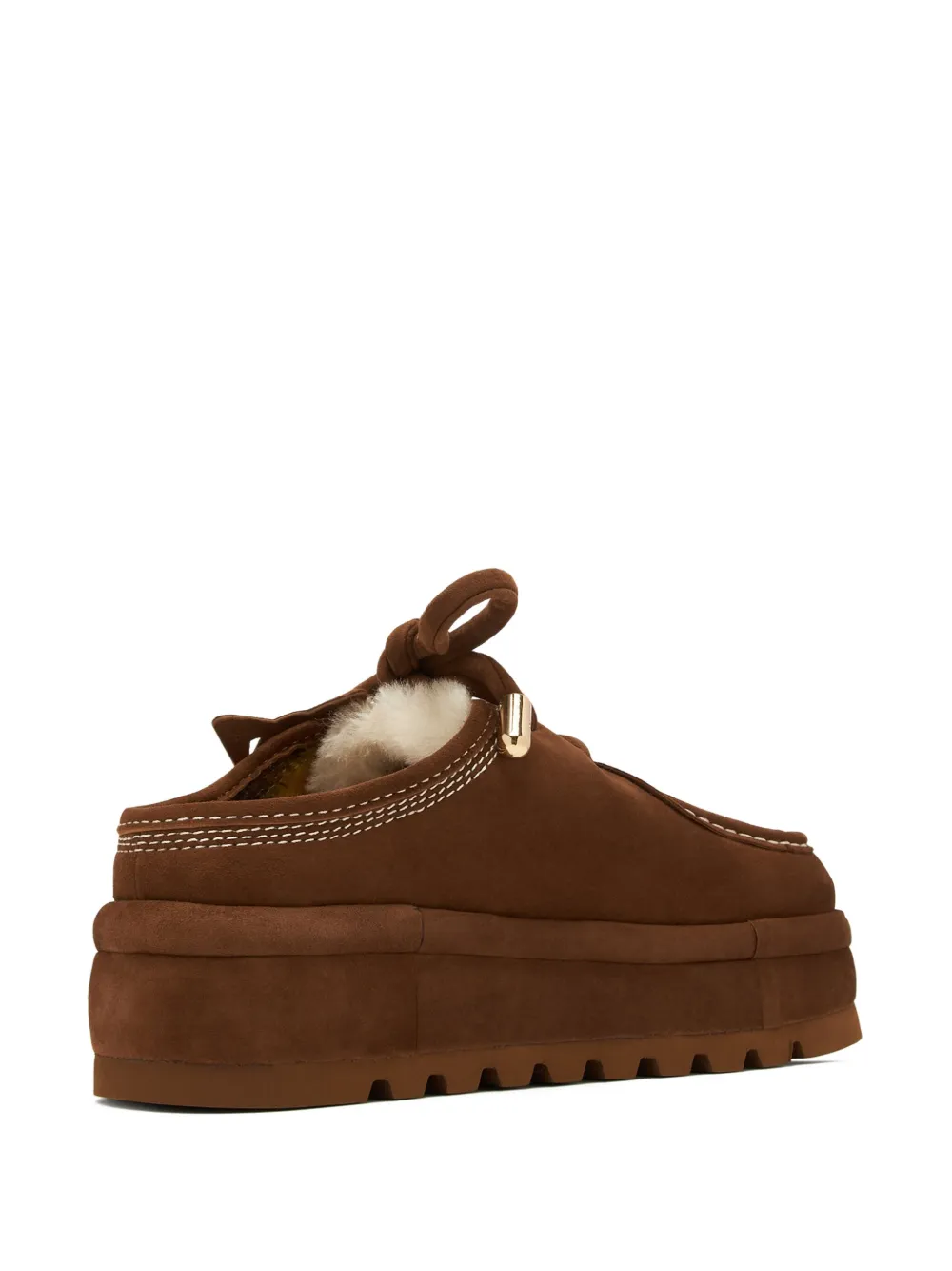 NAKED WOLFE Blizzard platform mules Brown