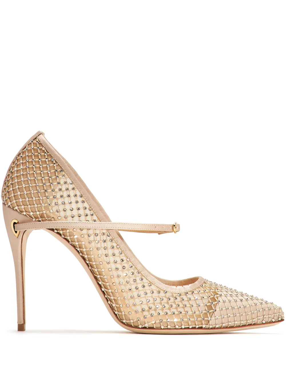 Jennifer Chamandi 105 mm Lorenzo pumps Beige