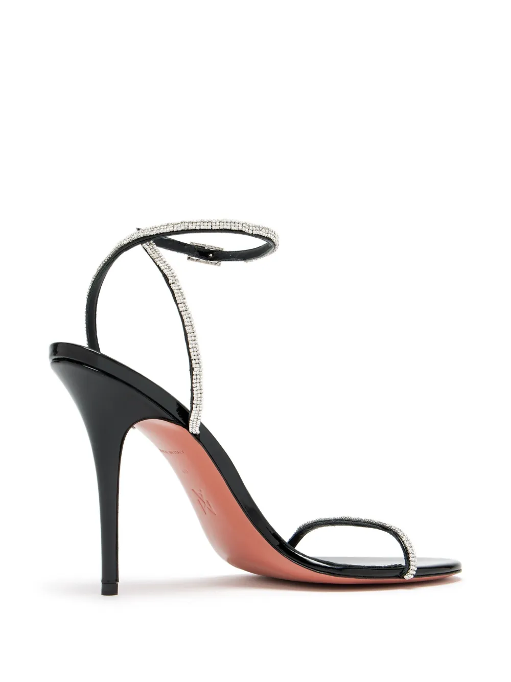 Amina Muaddi 105mm Diamante sandals Black