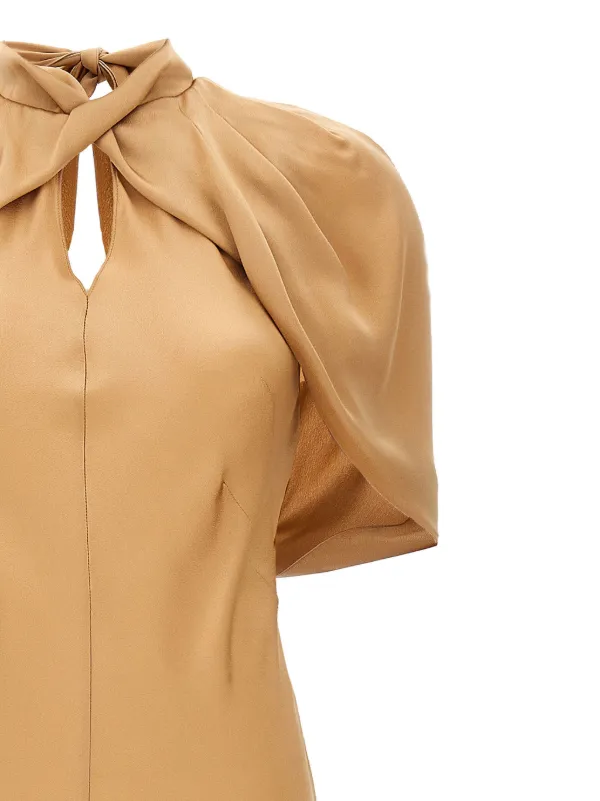 Alberta Ferretti Draped Maxi Dress | Neutrals | FARFETCH