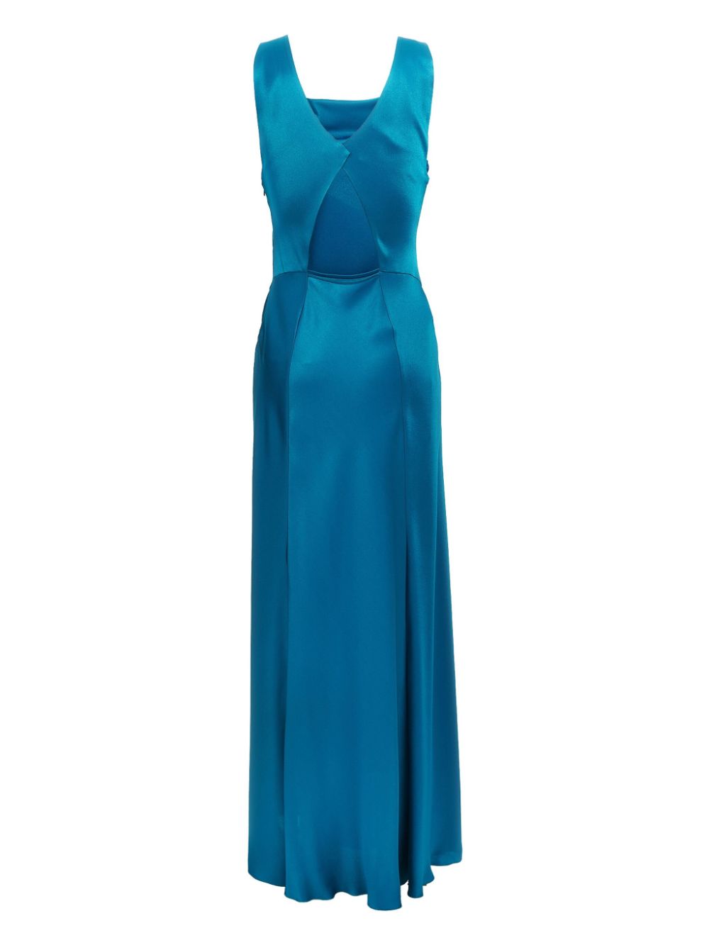 Alberta Ferretti cut-out satin dress - Blauw