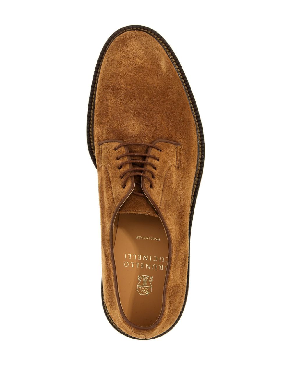 Brunello Cucinelli Suède derby schoenen Bruin