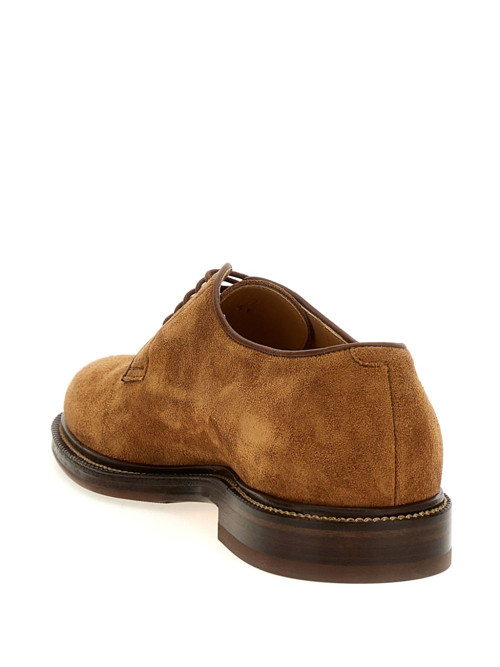 Brunello Cucinelli Suède derby schoenen Bruin