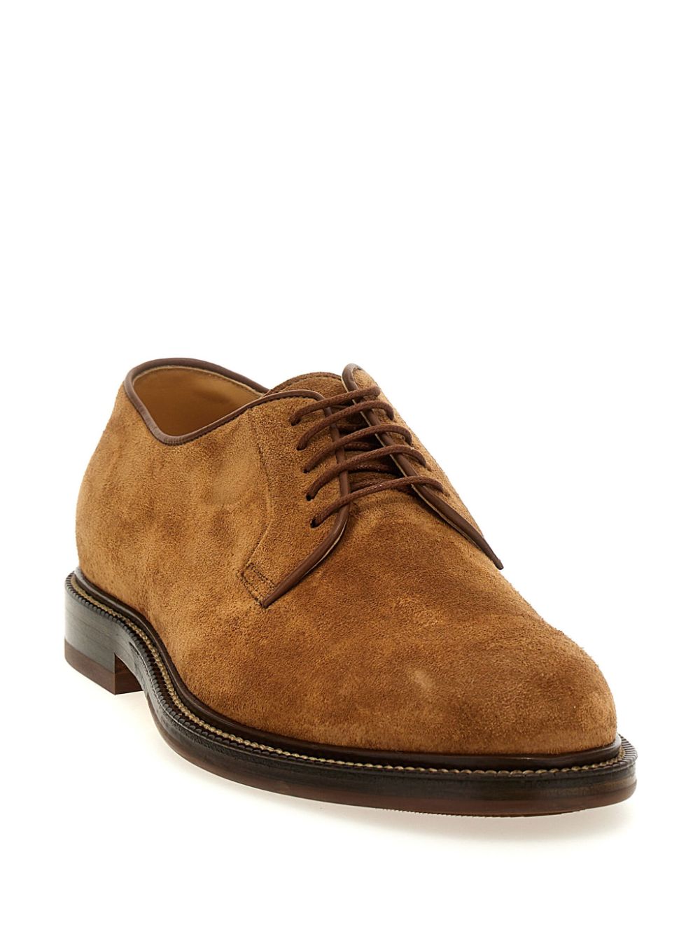 Brunello Cucinelli suede Derby shoes - Bruin