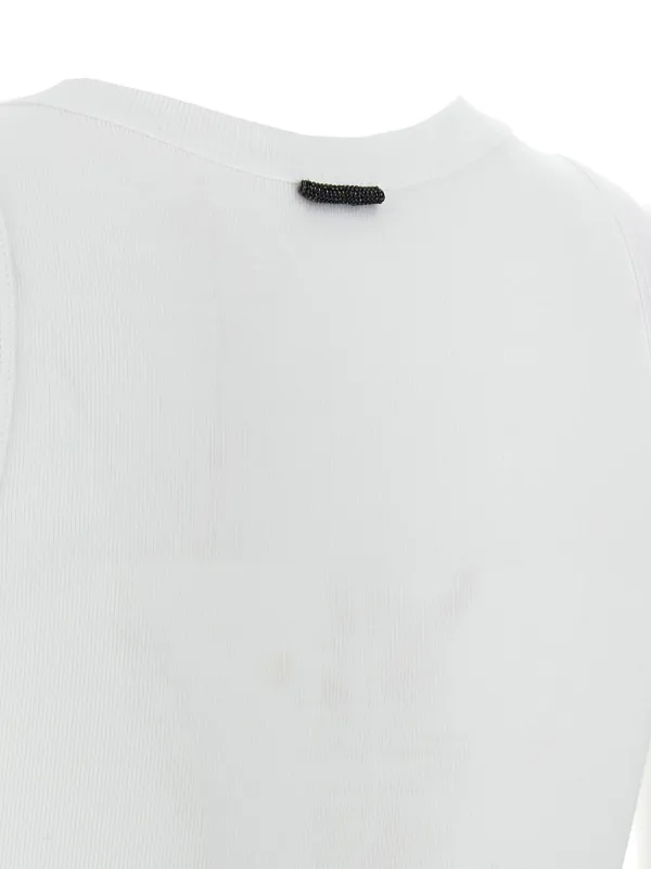 BRUNELLO CUCINELLI - BRUNELLO  CUCINELLIブルネロクチネリ  タンクトップ★モニーレ Brunello Cucinelli モニーレ トップ | ホワイト | FARFETCH JP