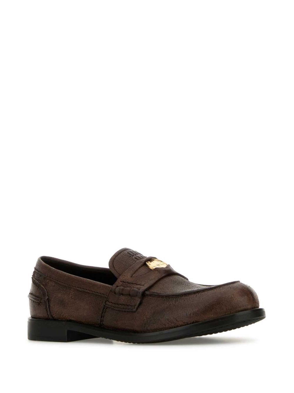 Miu leather penny loafers Bruin