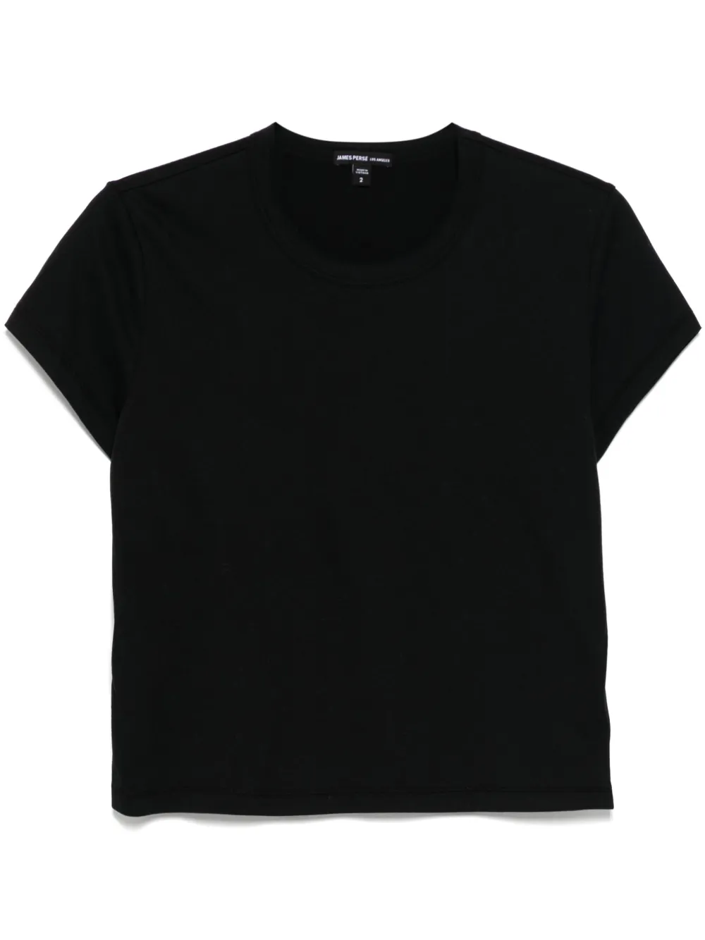 James Perse Geborsteld jersey T-shirt met korte mouwen Zwart