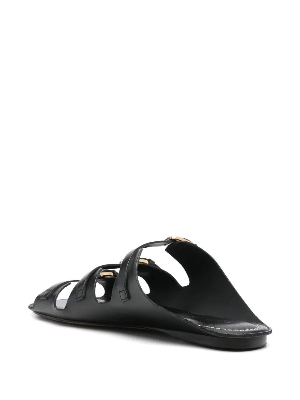 SANDRO leather sandals Black