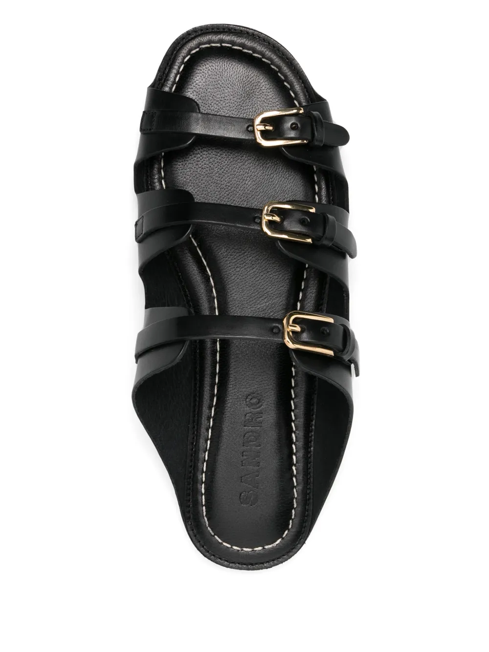 SANDRO leather sandals Black