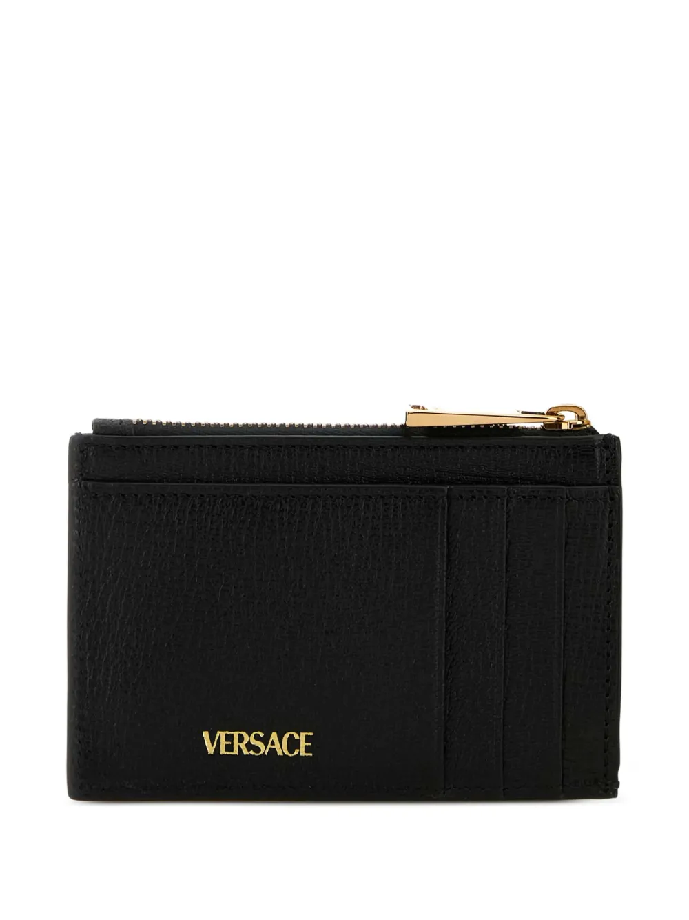 Versace logo card holder - Zwart