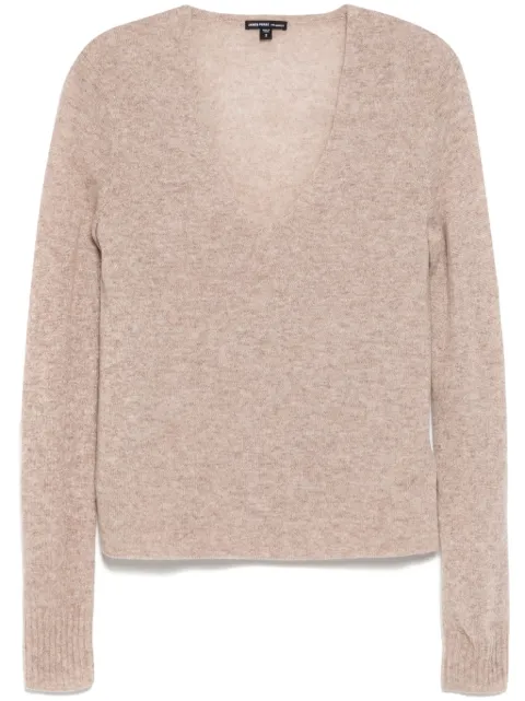 James Perse suéter Soft Featherweight Cashmere Deep V