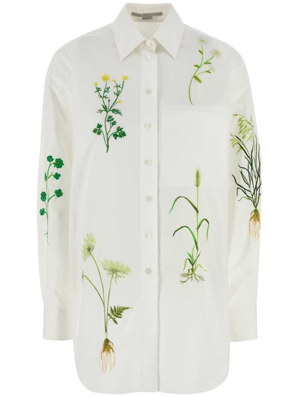 Stella McCartney floral-print shirt Wit