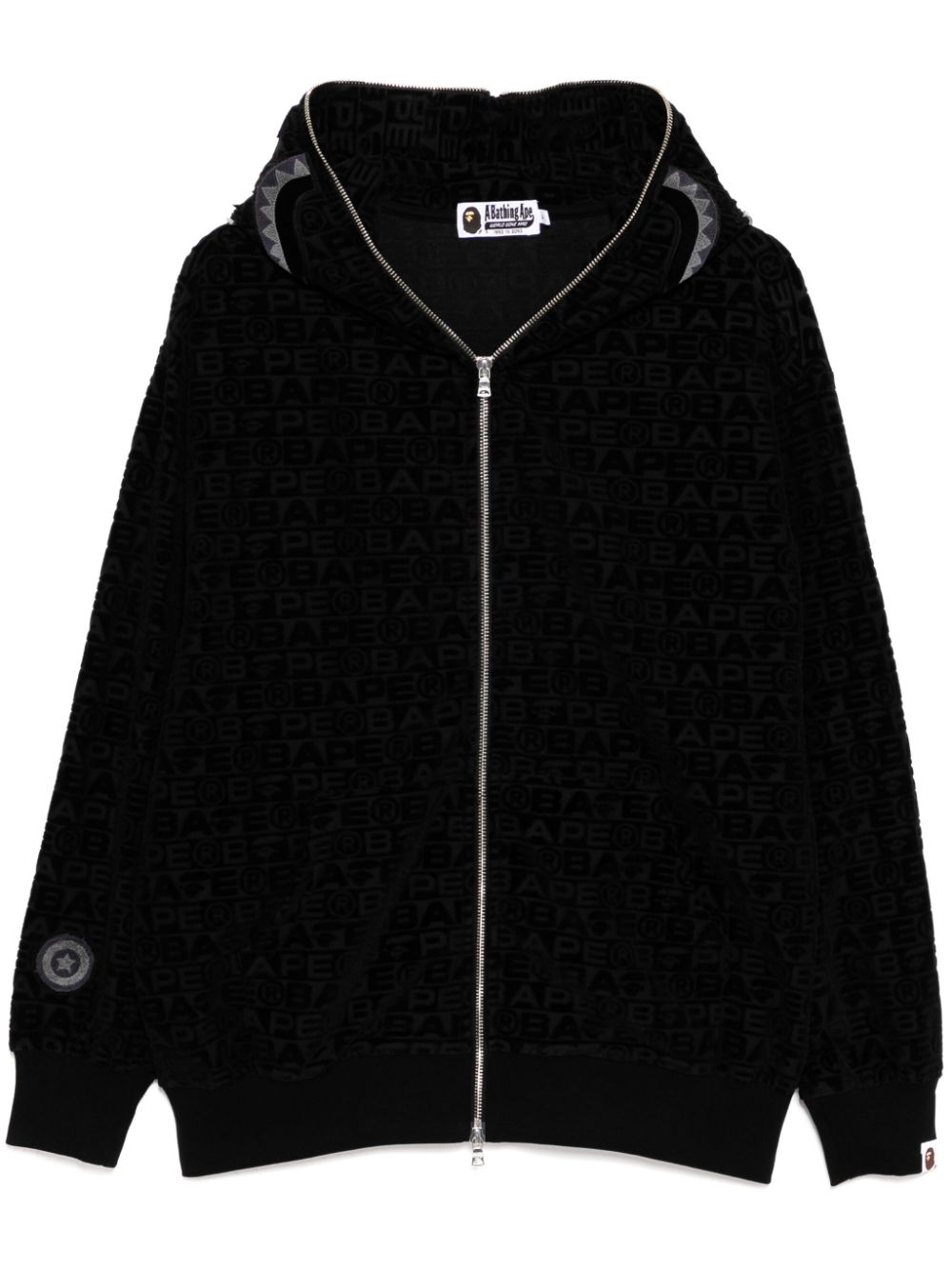 A BATHING APE® monogram-embroiderired jacket - Black