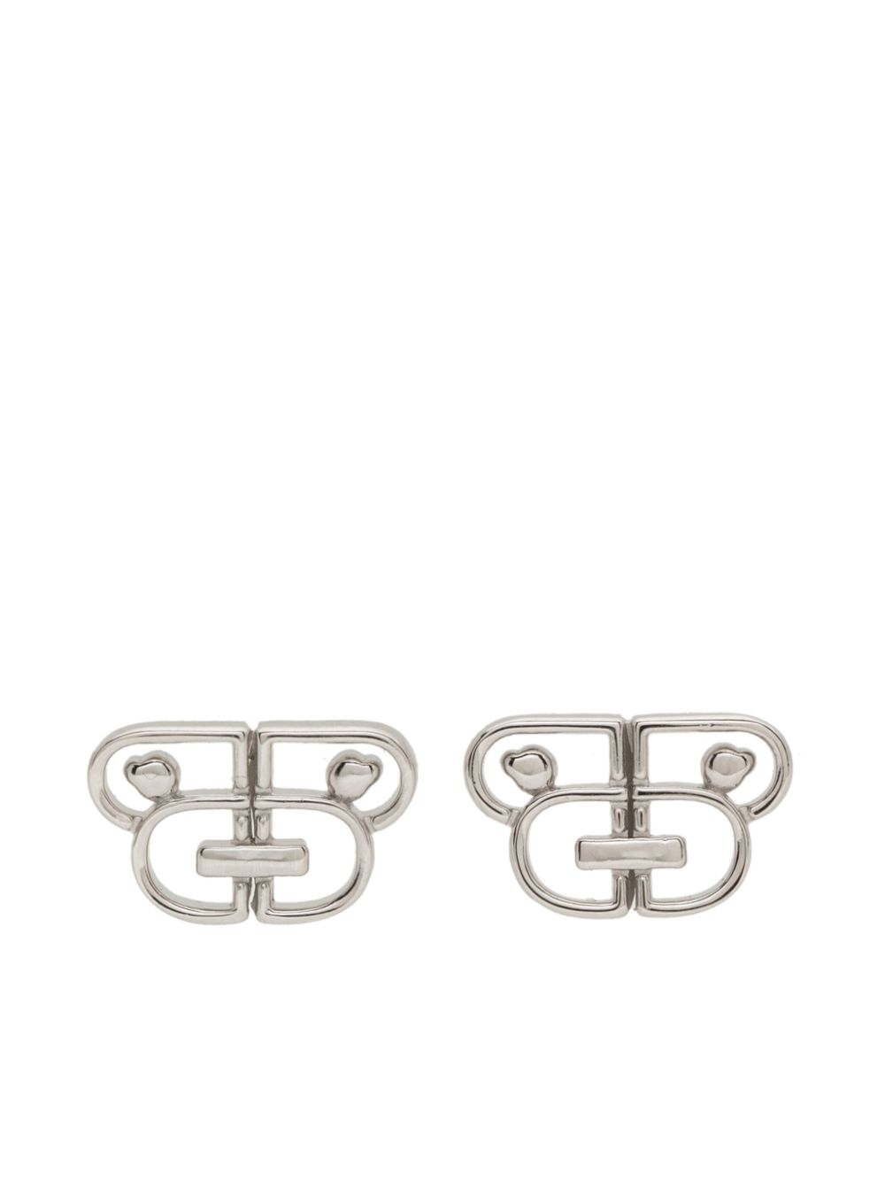 logo-stud earrings