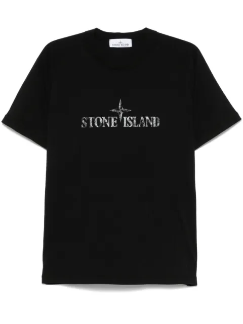 Stone Island playera con logo estampado
