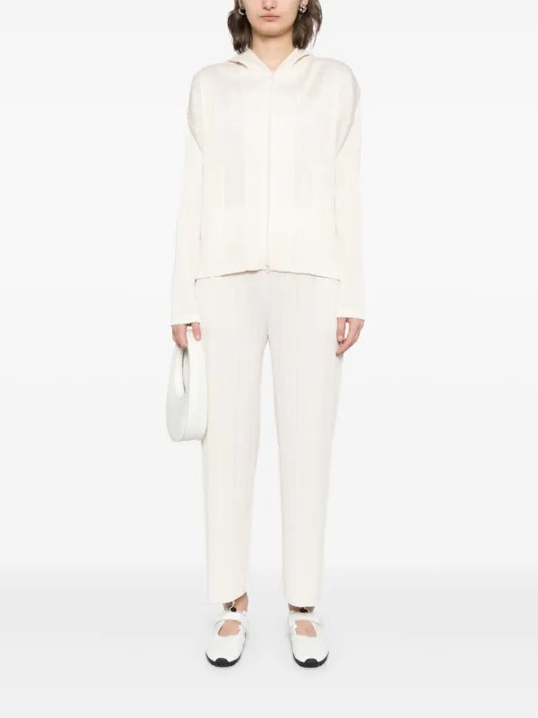 pleats please JA283 白　ジャケット　超美品！ Pleats Please Issey Miyake Pleated Jacket | White | FARFETCH