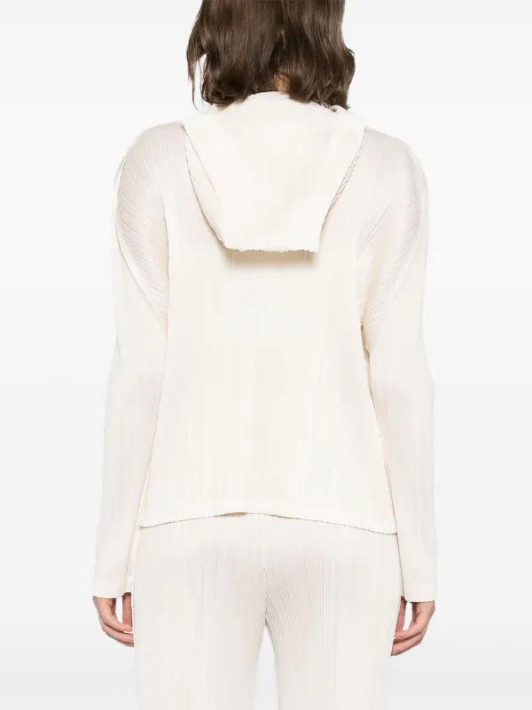 Pleats Please Issey Miyake Pleated Jacket | White | FARFETCH