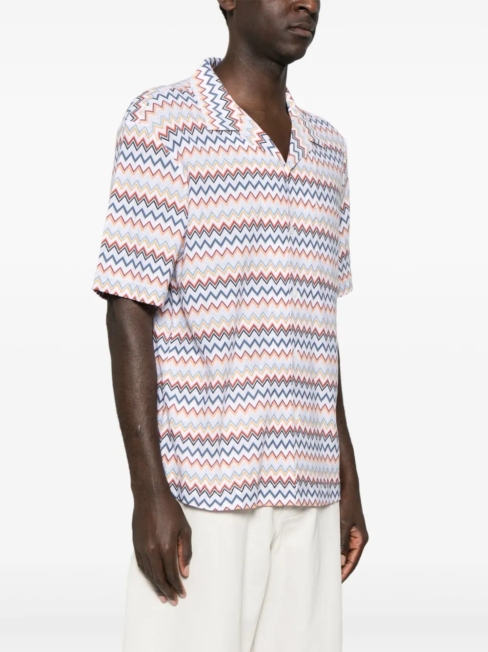 Missoni Overhemd met zigzag-patroon Wit