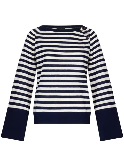 LIU JO pull à rayures - Bleu - LIU JO - Modalova