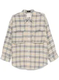 R13 checked shirt - White