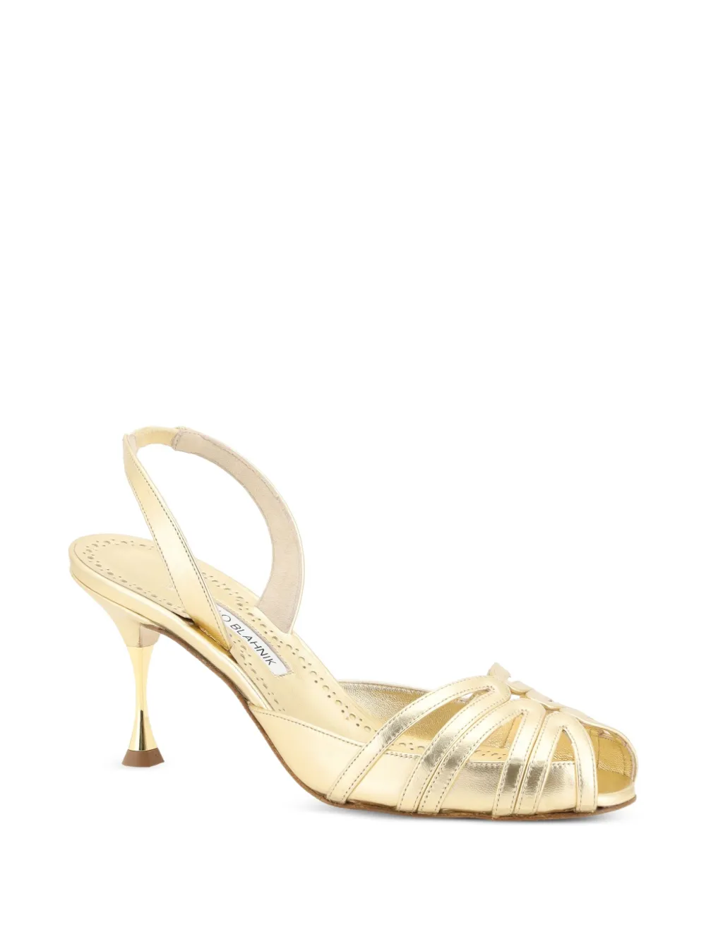 Manolo Blahnik 70mm Makanaksli sandals Gold