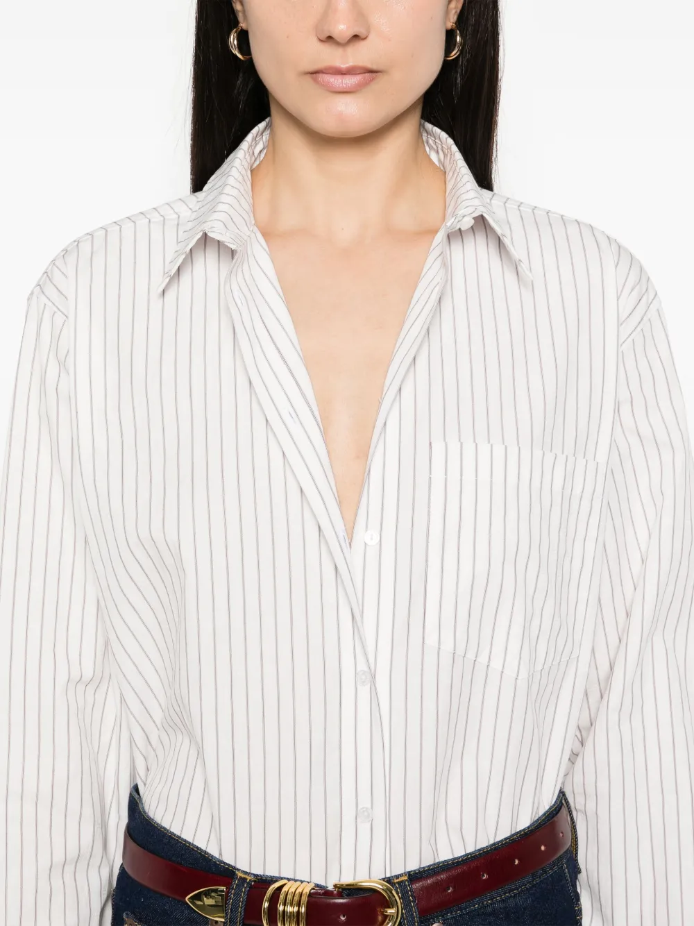 Shop Anine Bing Braxton Shirt In White